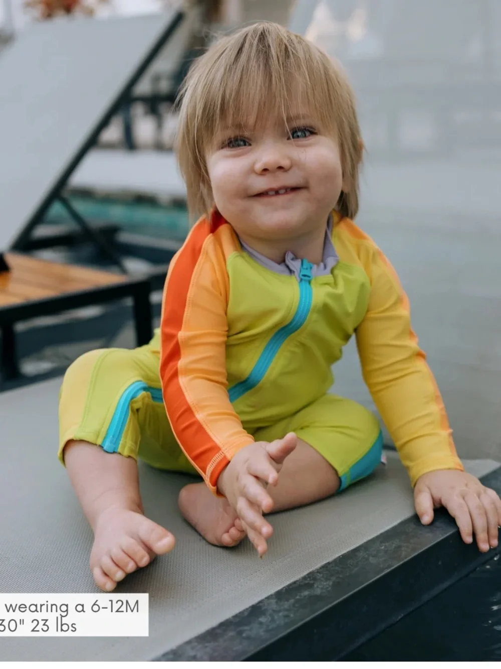 Swimzip Sunsuit Long Sleeve Rashguard Swimsuit in Neon Colors 0-6 Months